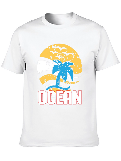 Ocean Beach T-Shirt - Palm Tree Graphic Tee