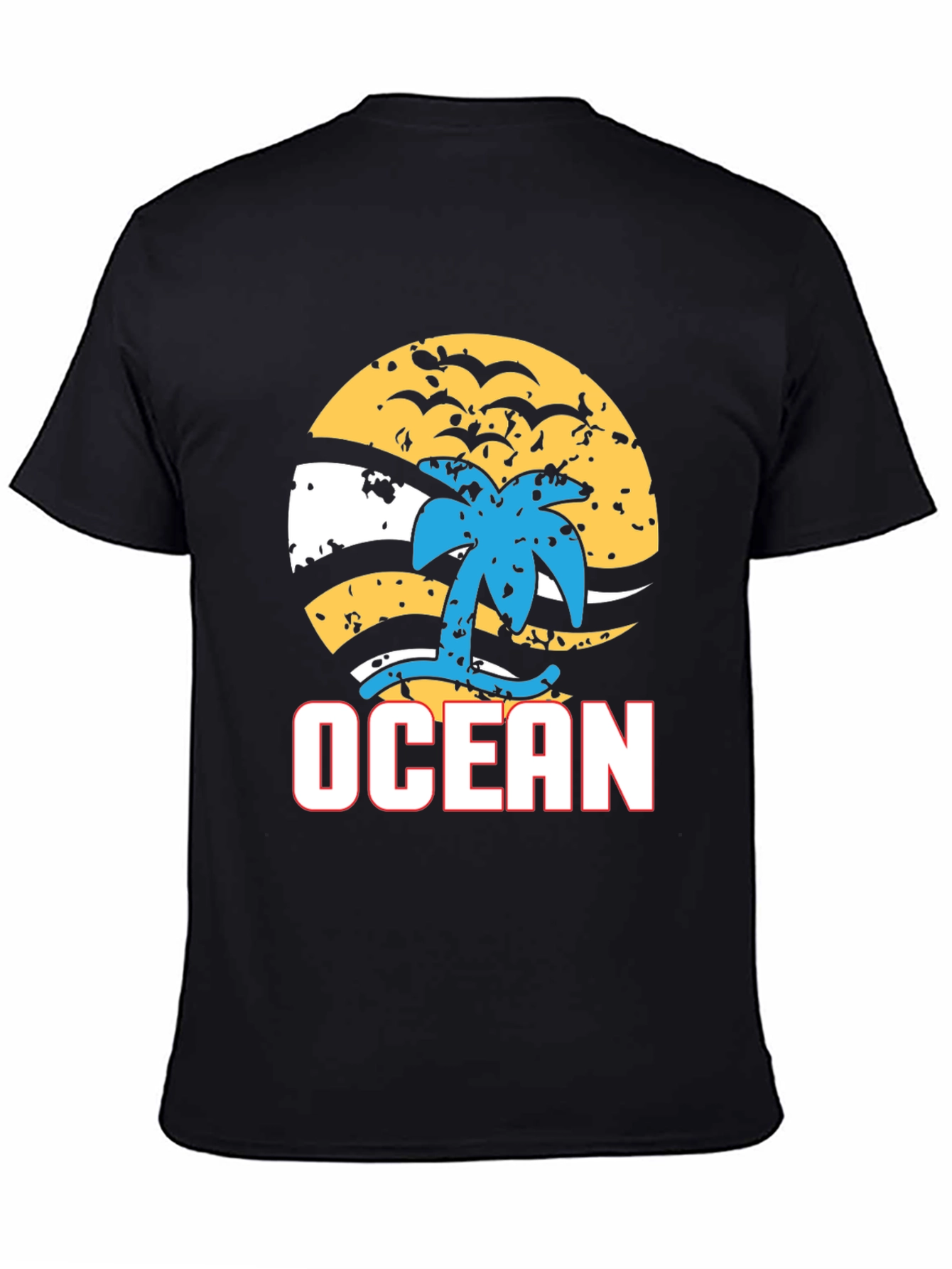 Ocean Beach T-Shirt - Palm Tree Graphic Tee