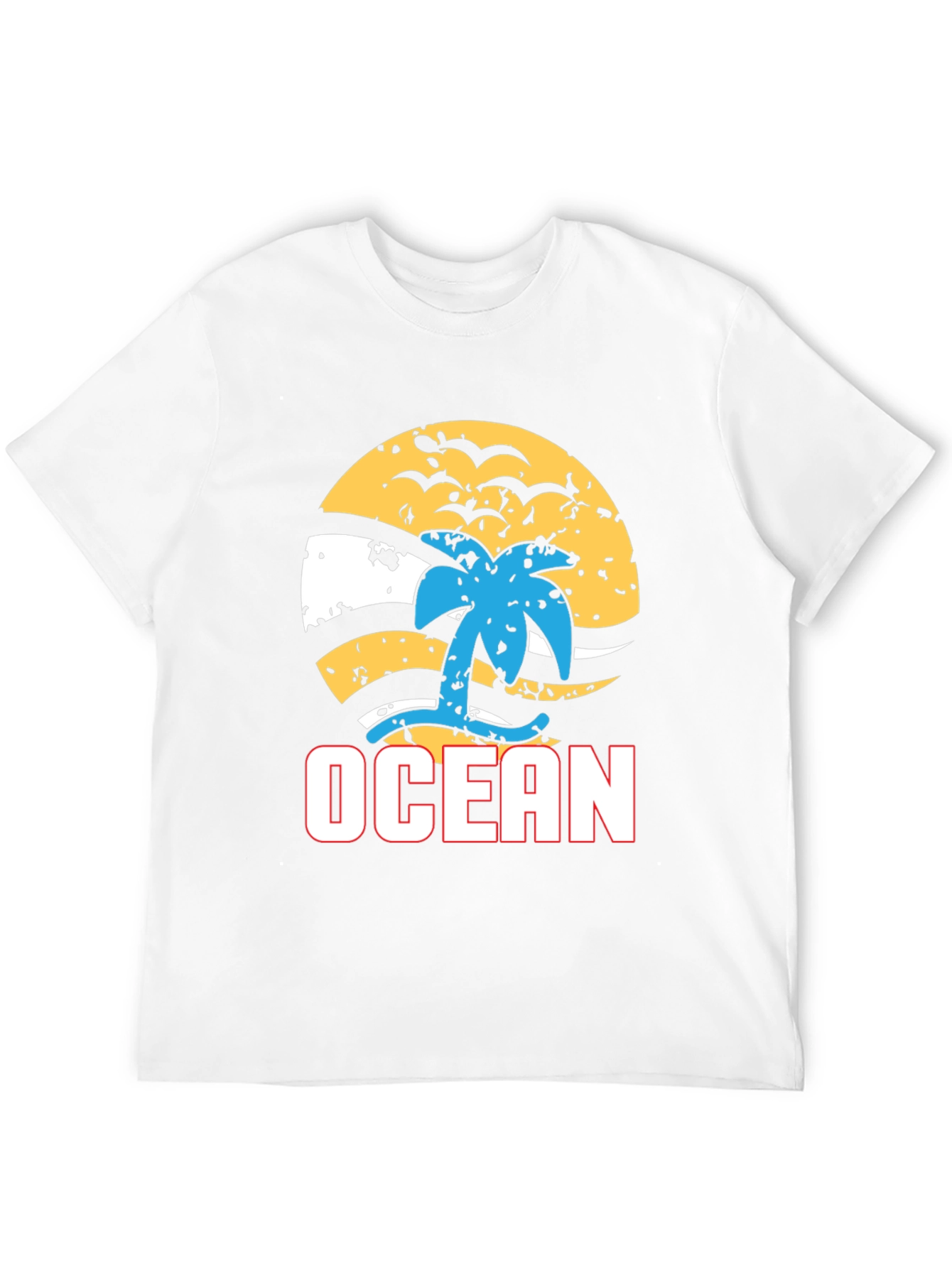 Ocean Beach T-Shirt - Palm Tree Graphic Tee