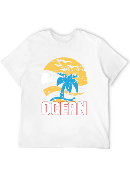 Ocean Beach T-Shirt - Palm Tree Graphic Tee