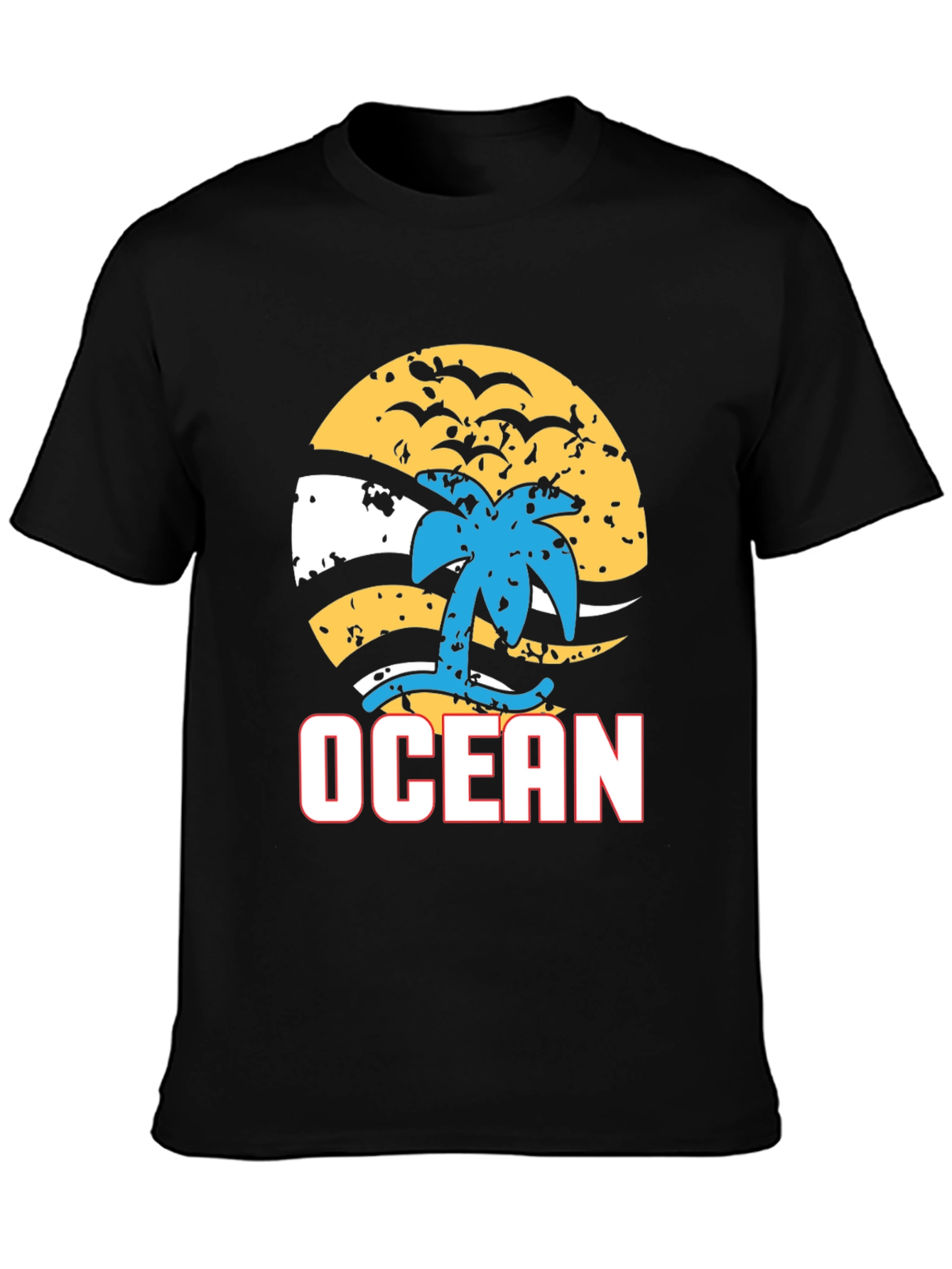 Ocean Beach T-Shirt - Palm Tree Graphic Tee