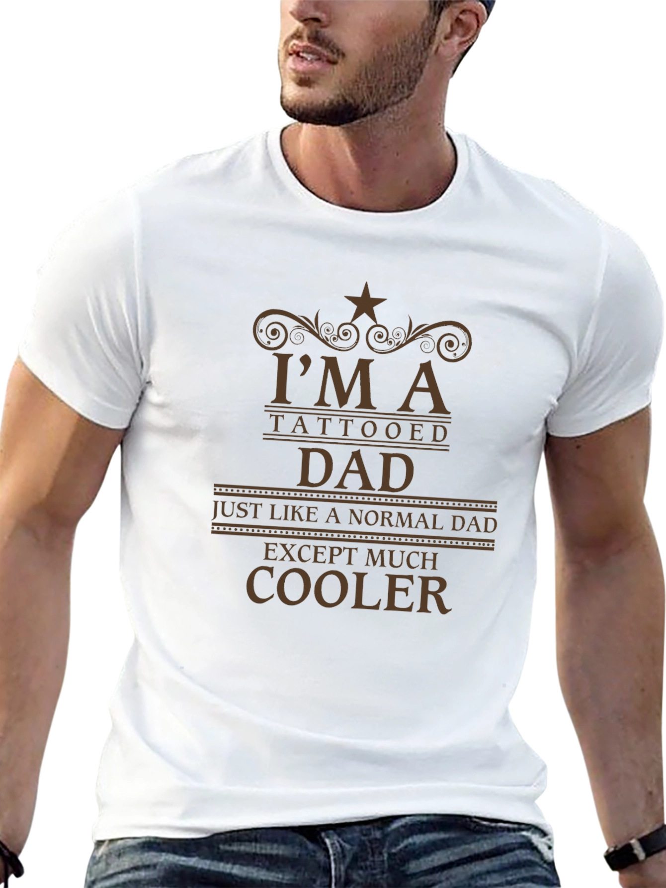 Tattooed Dad Graphic Tee - Cool Fathers Day Shirt