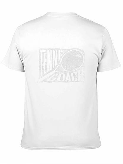 Tennis Coach T-Shirt - Black Graphic Tee