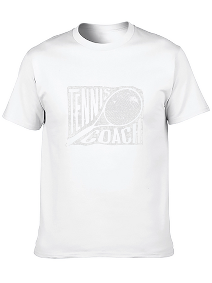 Tennis Coach T-Shirt - Black Graphic Tee