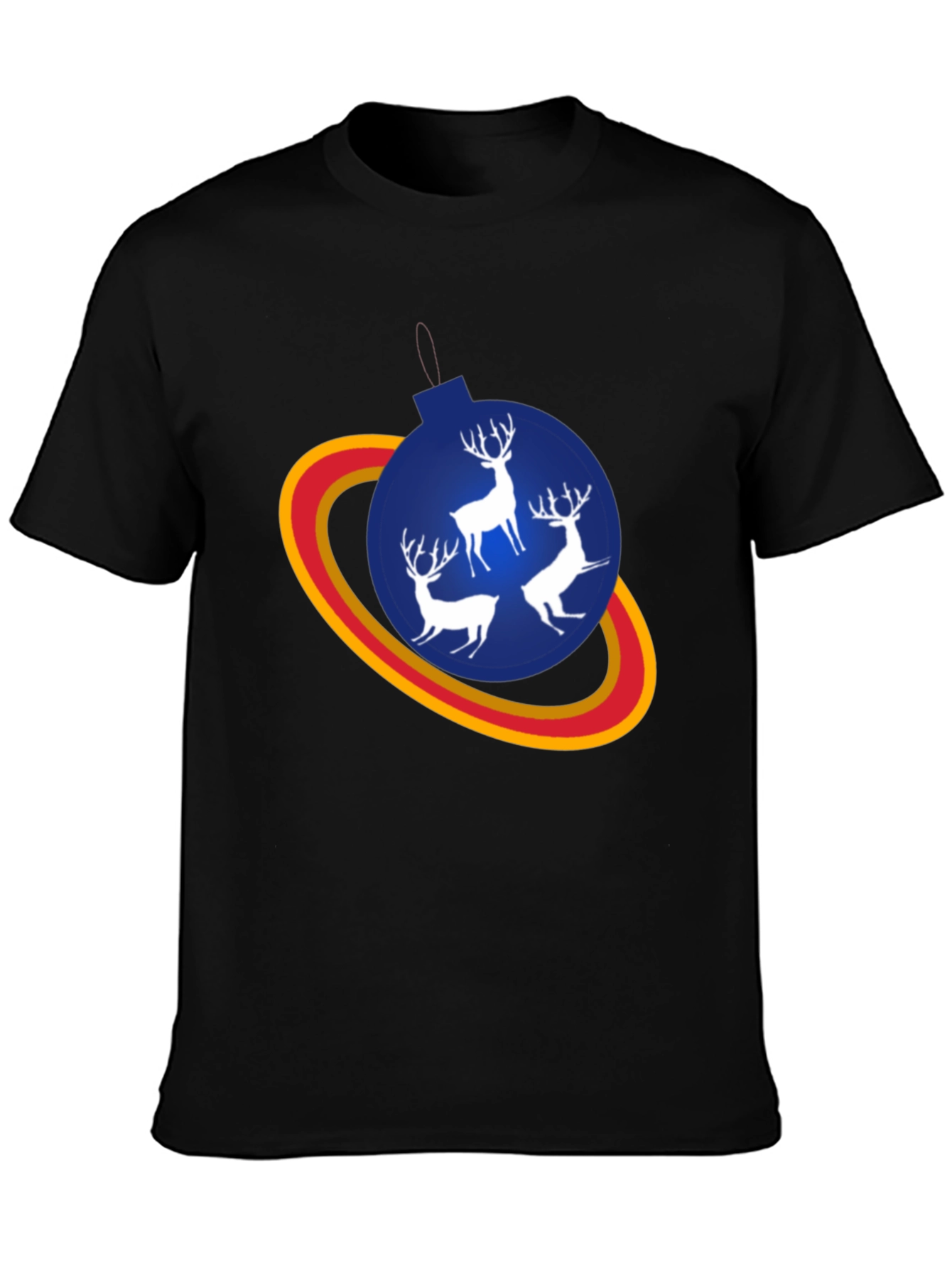 Festive Reindeer Ornament T-Shirt - Holiday Style