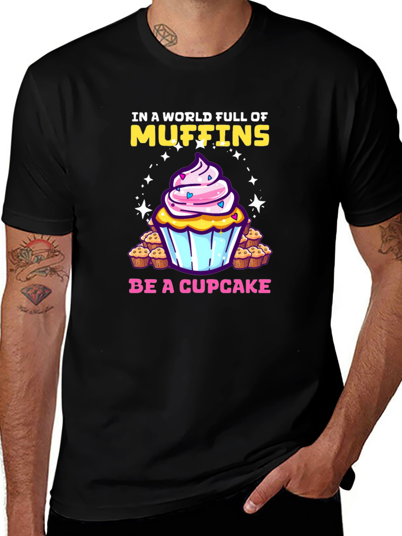 Muffin vs. Cupcake Graphic Tee