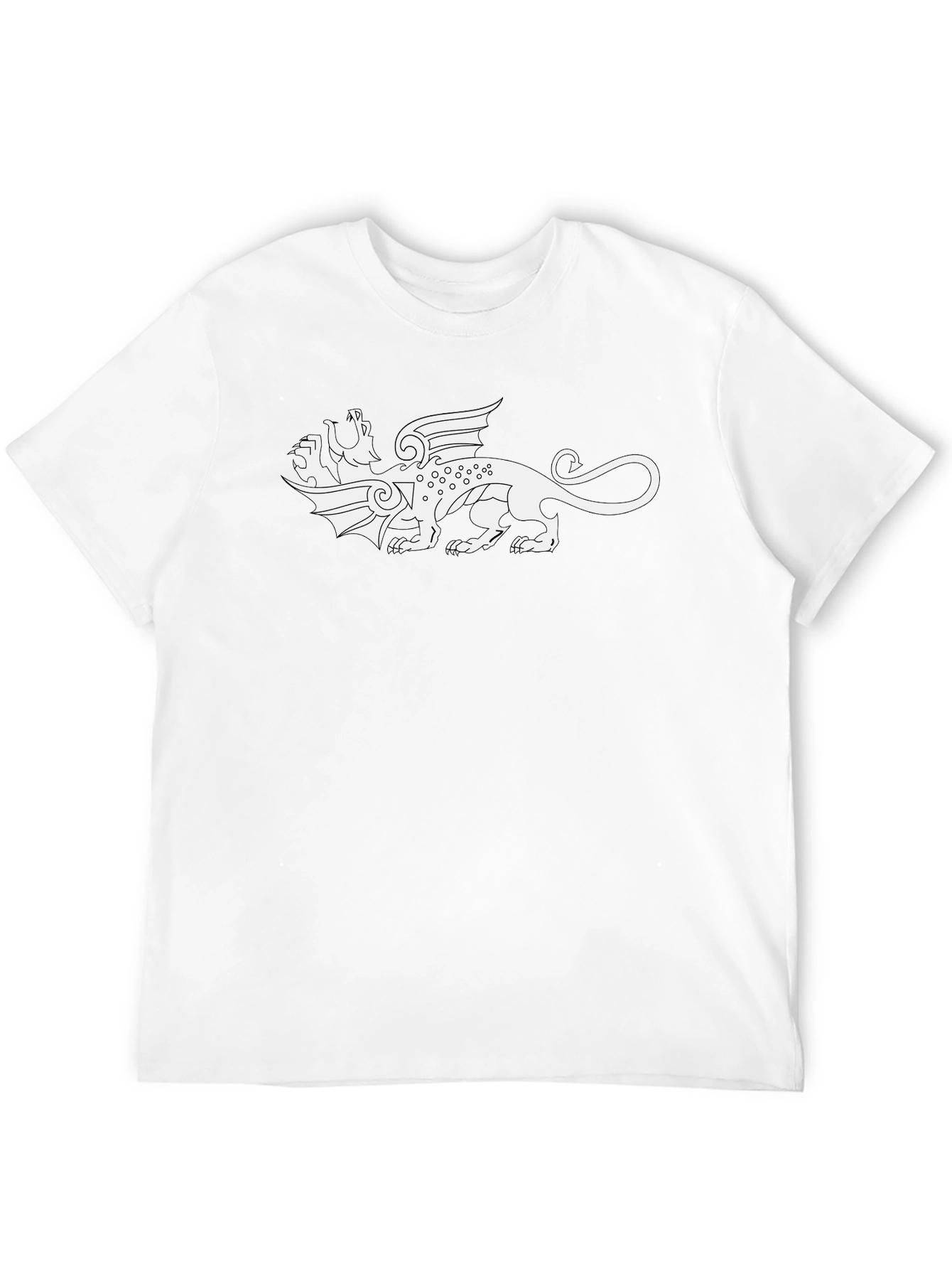 Two-Headed Dragon Graphic Tee - Black