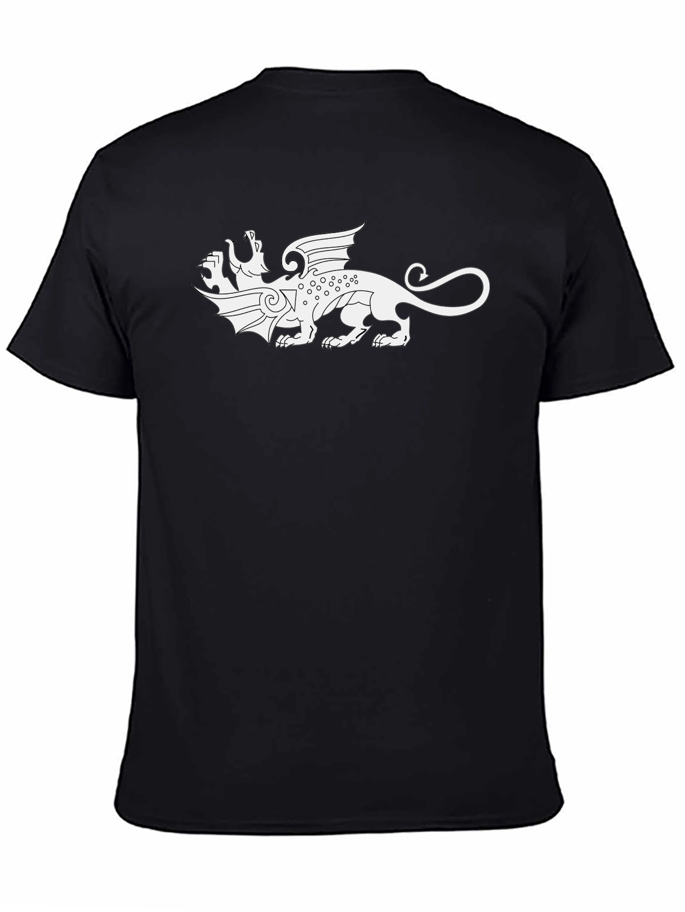 Two-Headed Dragon Graphic Tee - Black