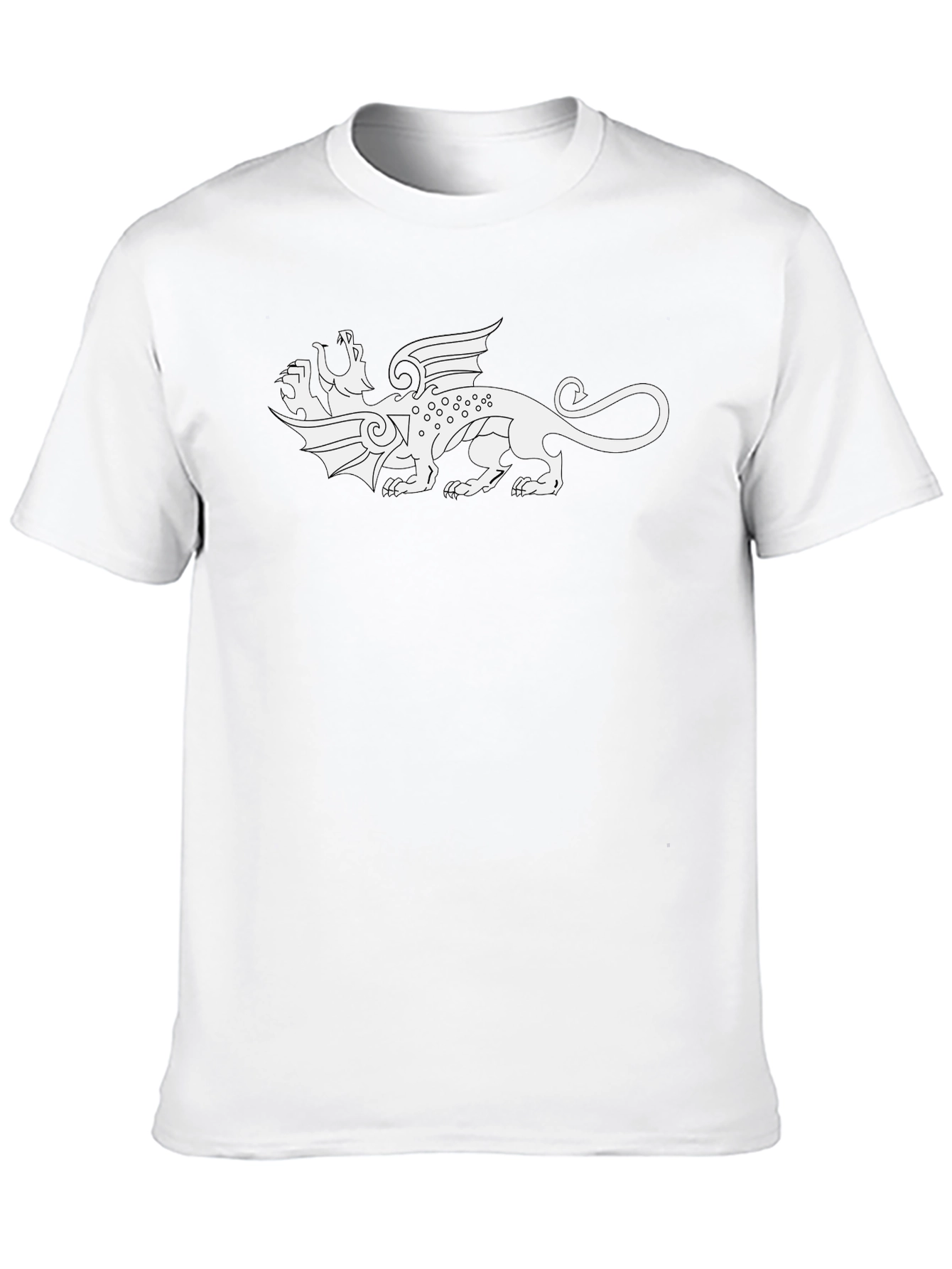 Two-Headed Dragon Graphic Tee - Black