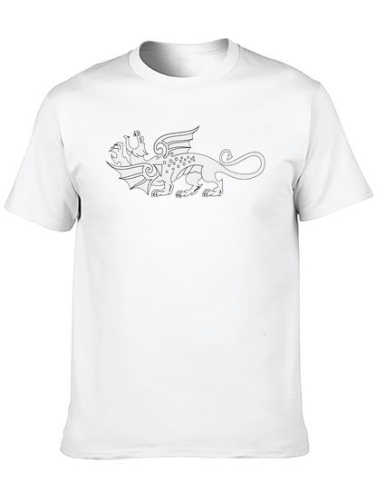 Two-Headed Dragon Graphic Tee - Black