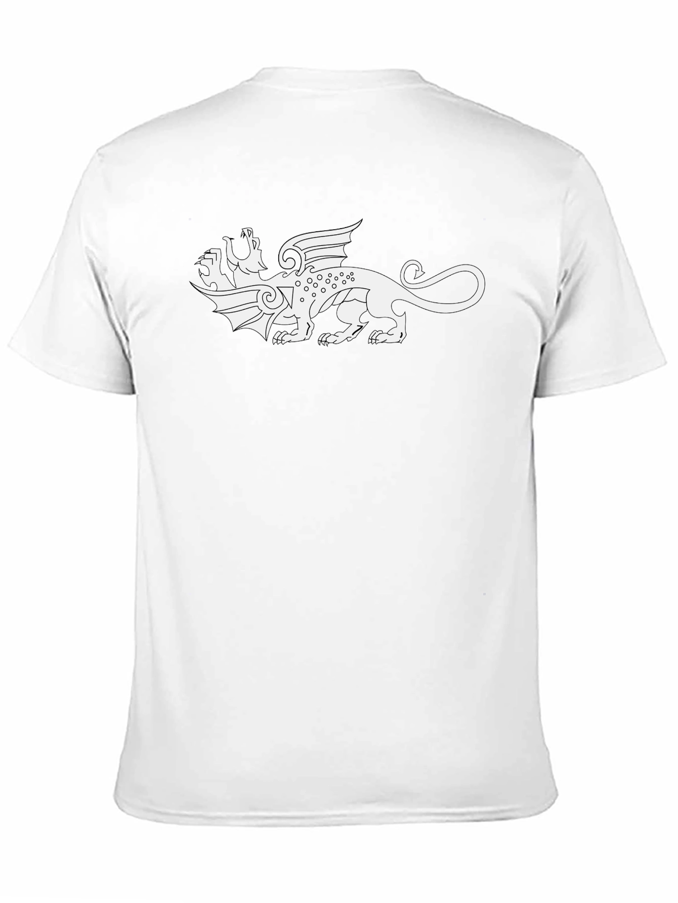 Two-Headed Dragon Graphic Tee - Black