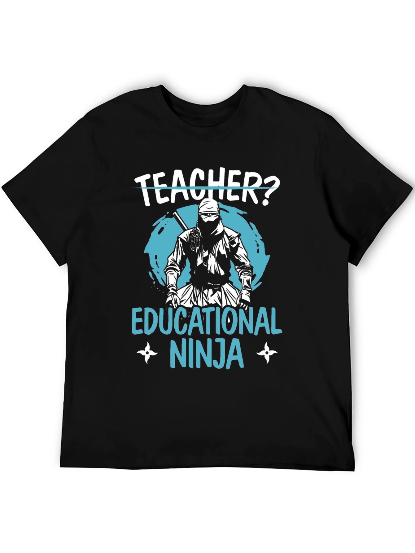 Teacher Educational Ninja Black T-Shirt