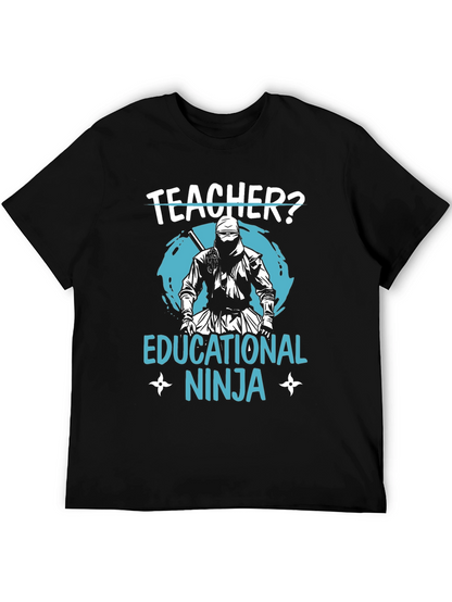 Teacher Educational Ninja Black T-Shirt