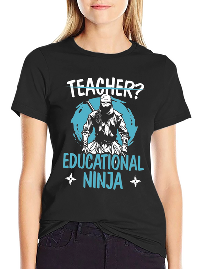 Teacher Educational Ninja Black T-Shirt