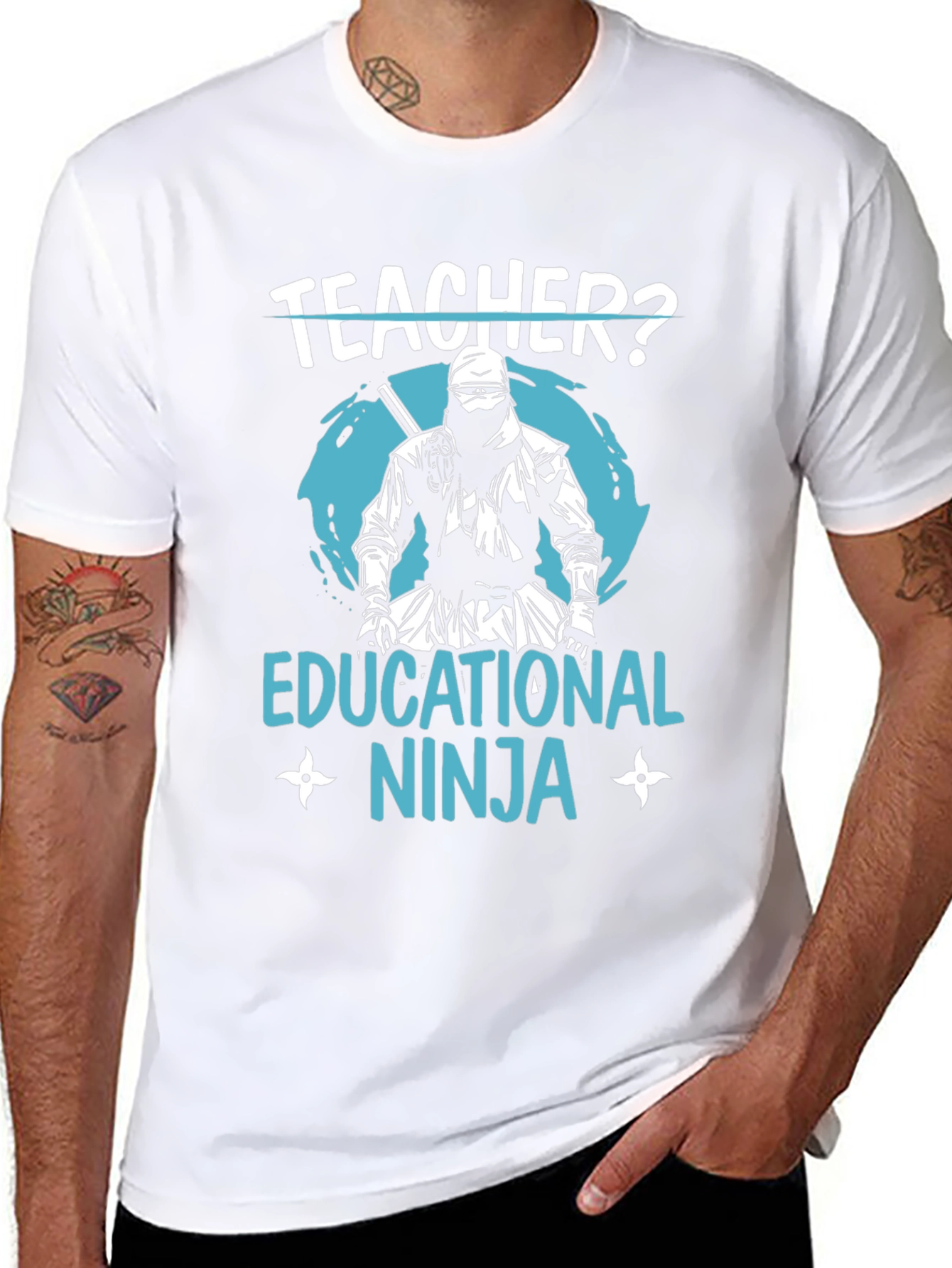 Teacher Educational Ninja Black T-Shirt