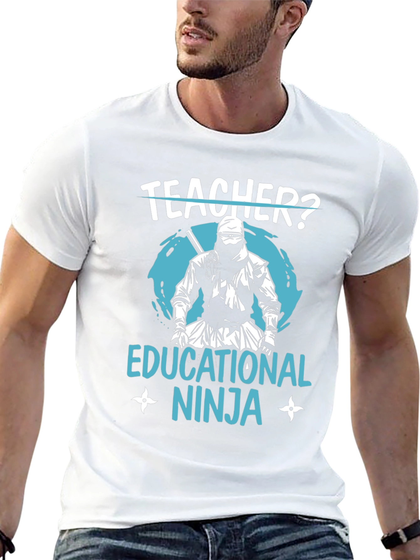 Teacher Educational Ninja Black T-Shirt