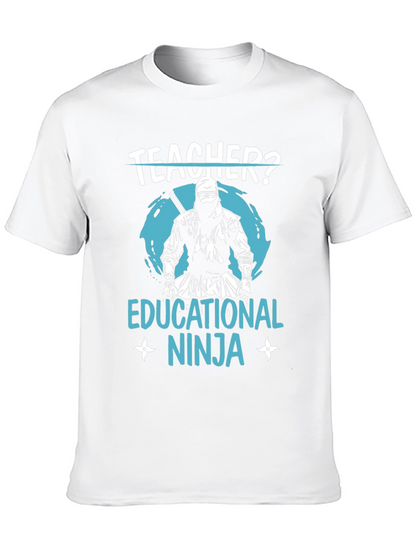 Teacher Educational Ninja Black T-Shirt