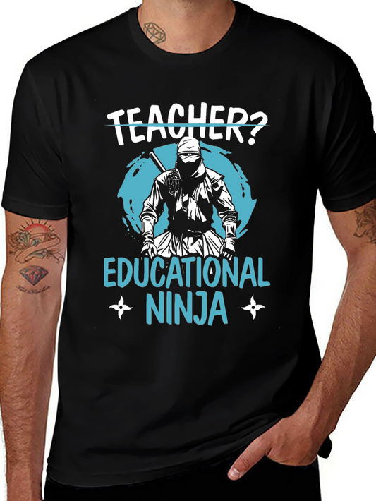 Teacher Educational Ninja Black T-Shirt