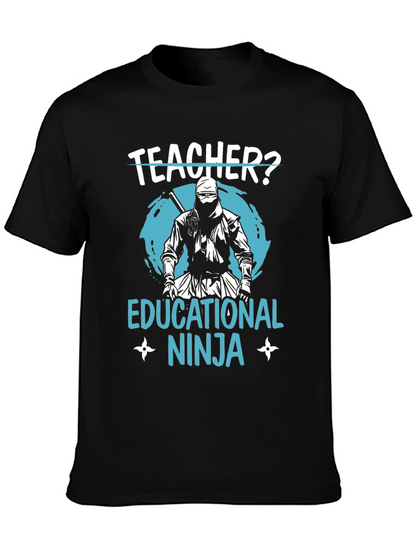 Teacher Educational Ninja Black T-Shirt