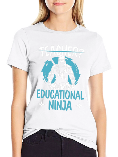 Teacher Educational Ninja Black T-Shirt