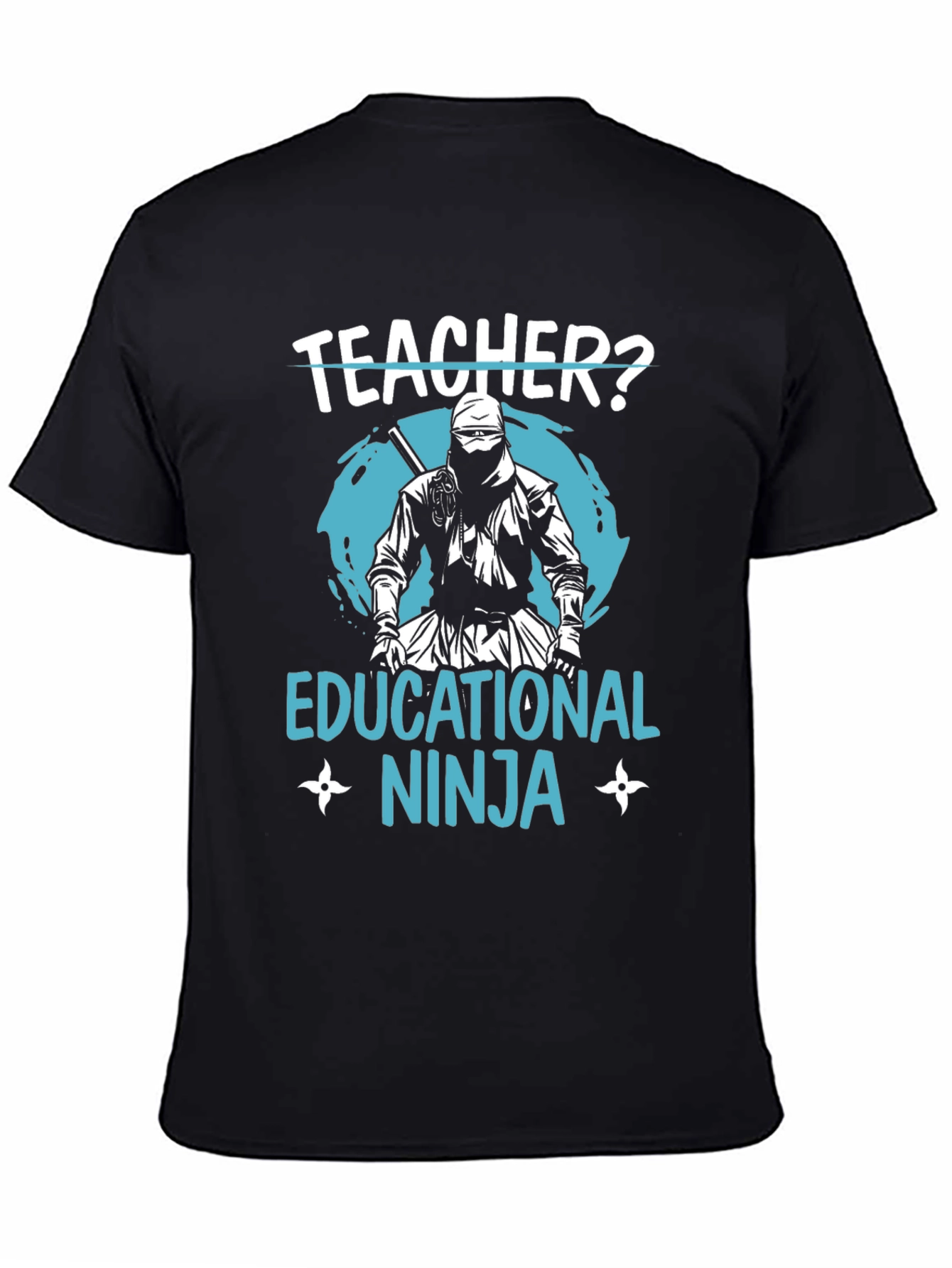 Teacher Educational Ninja Black T-Shirt