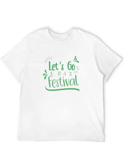 Lets Go to a Festival Black Graphic Tee