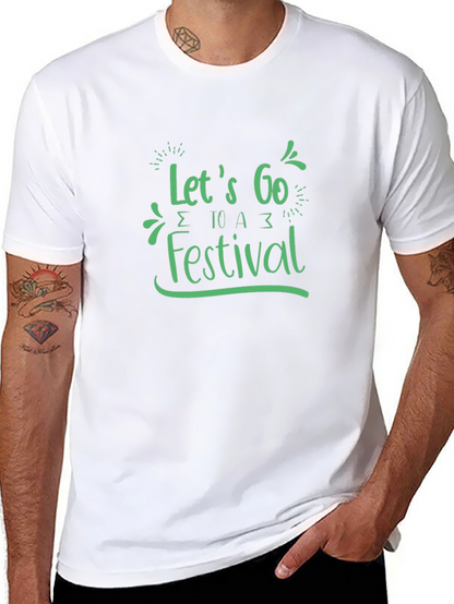 Lets Go to a Festival Black Graphic Tee
