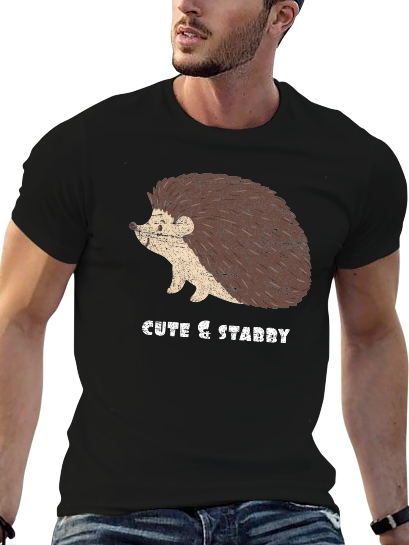 Cute & Stabby Hedgehog Graphic Tee