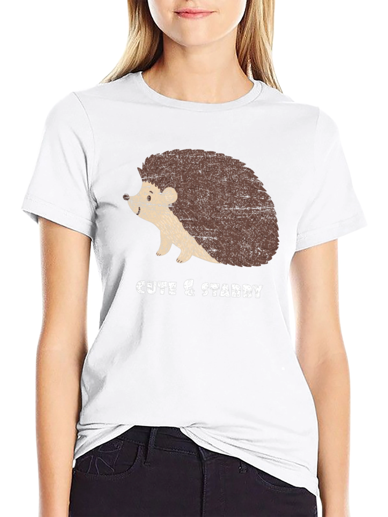 Cute & Stabby Hedgehog Graphic Tee