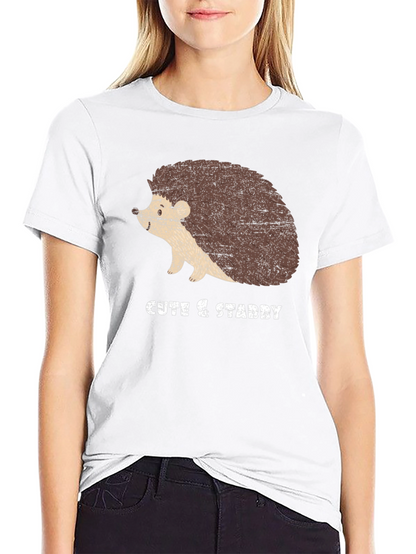 Cute & Stabby Hedgehog Graphic Tee