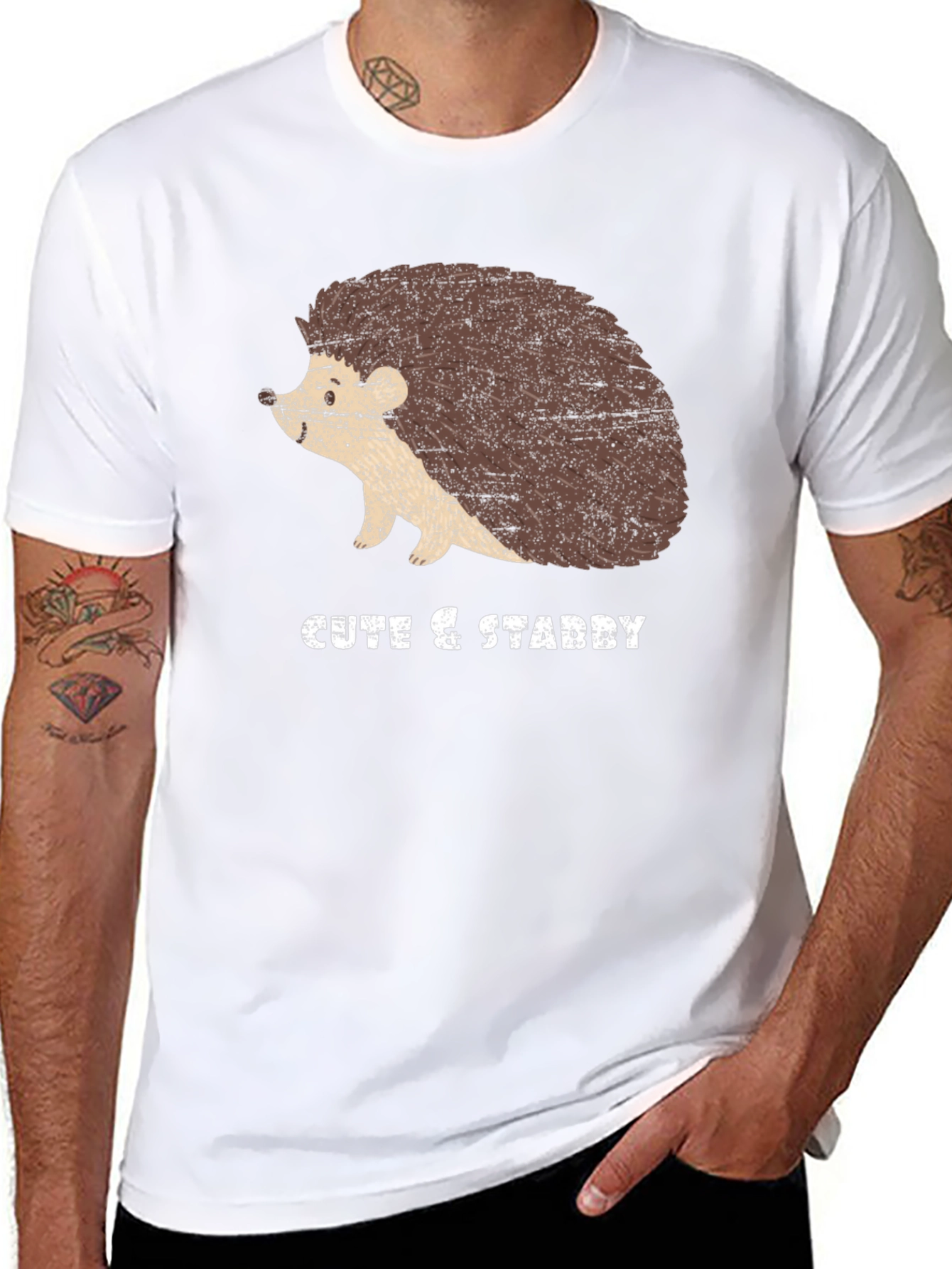 Cute & Stabby Hedgehog Graphic Tee