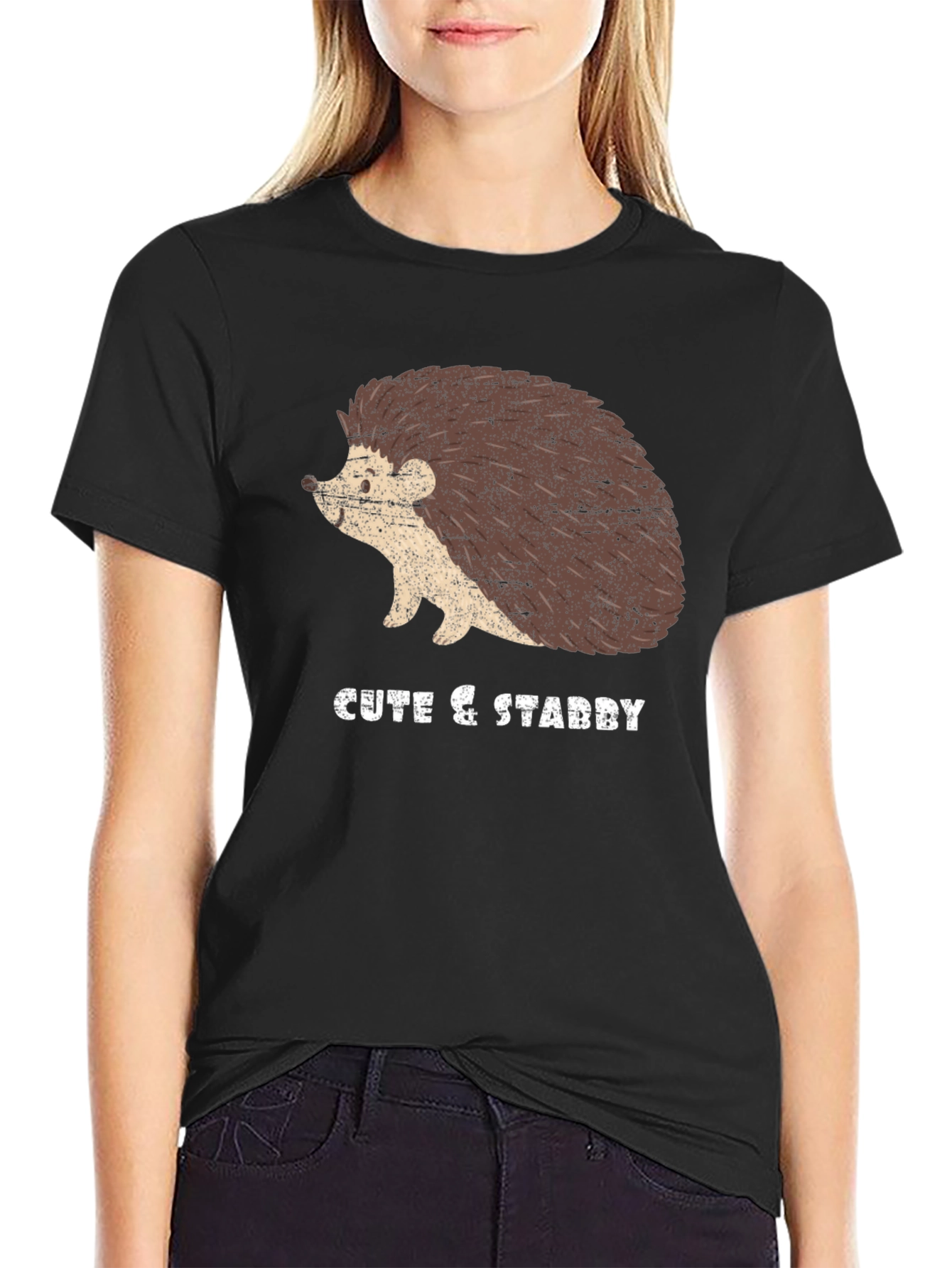 Cute & Stabby Hedgehog Graphic Tee