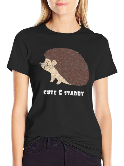 Cute & Stabby Hedgehog Graphic Tee