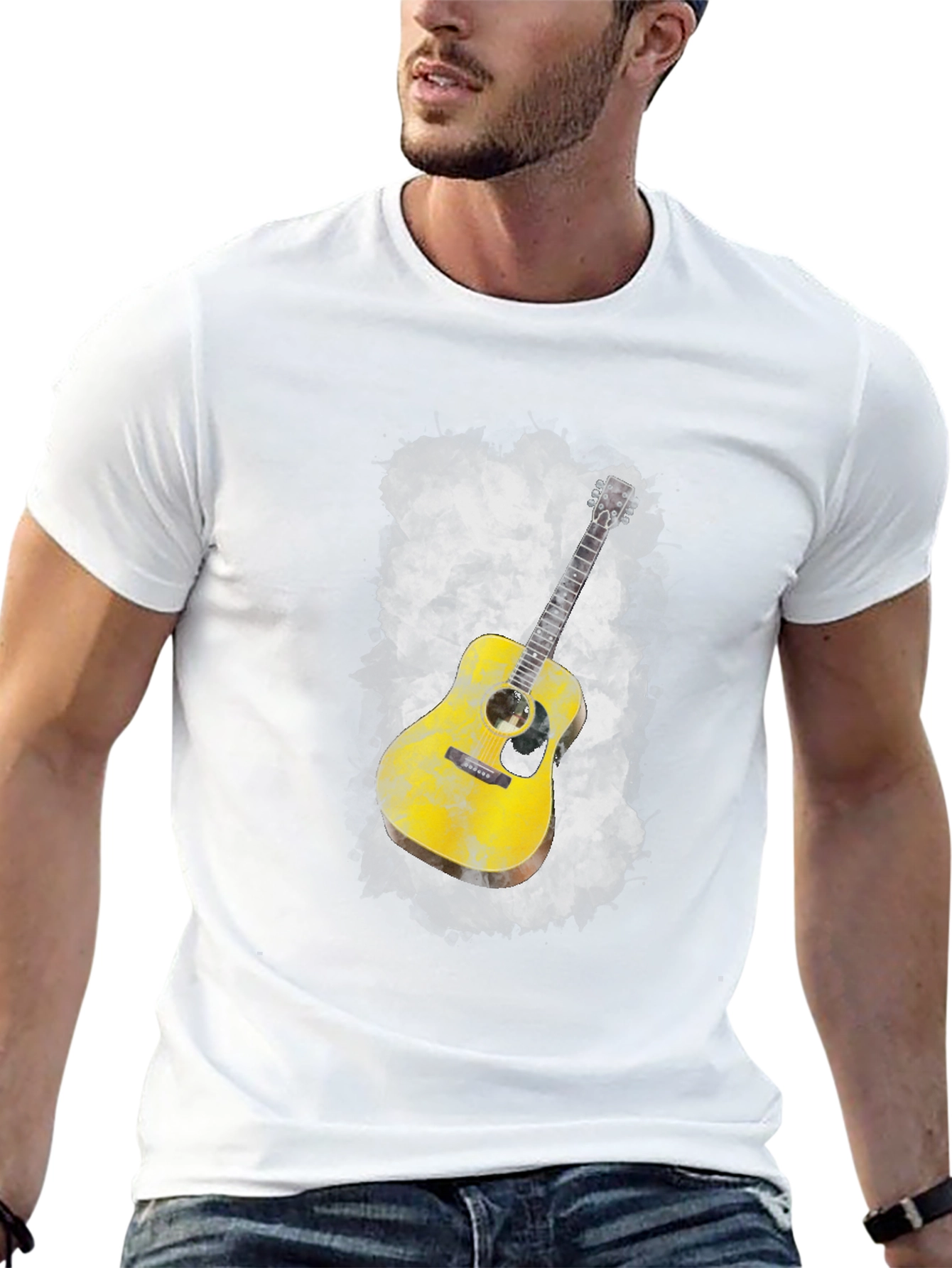 Guitar Graphic Black T-Shirt