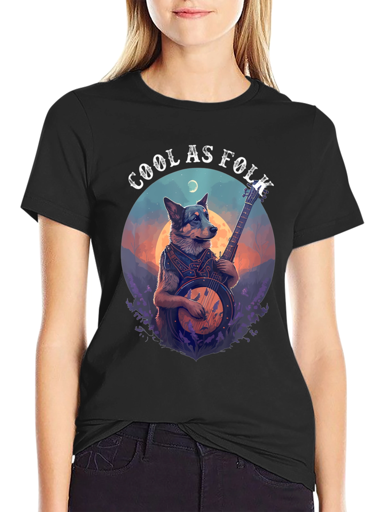 Cool as Folk Dog T-Shirt - Black