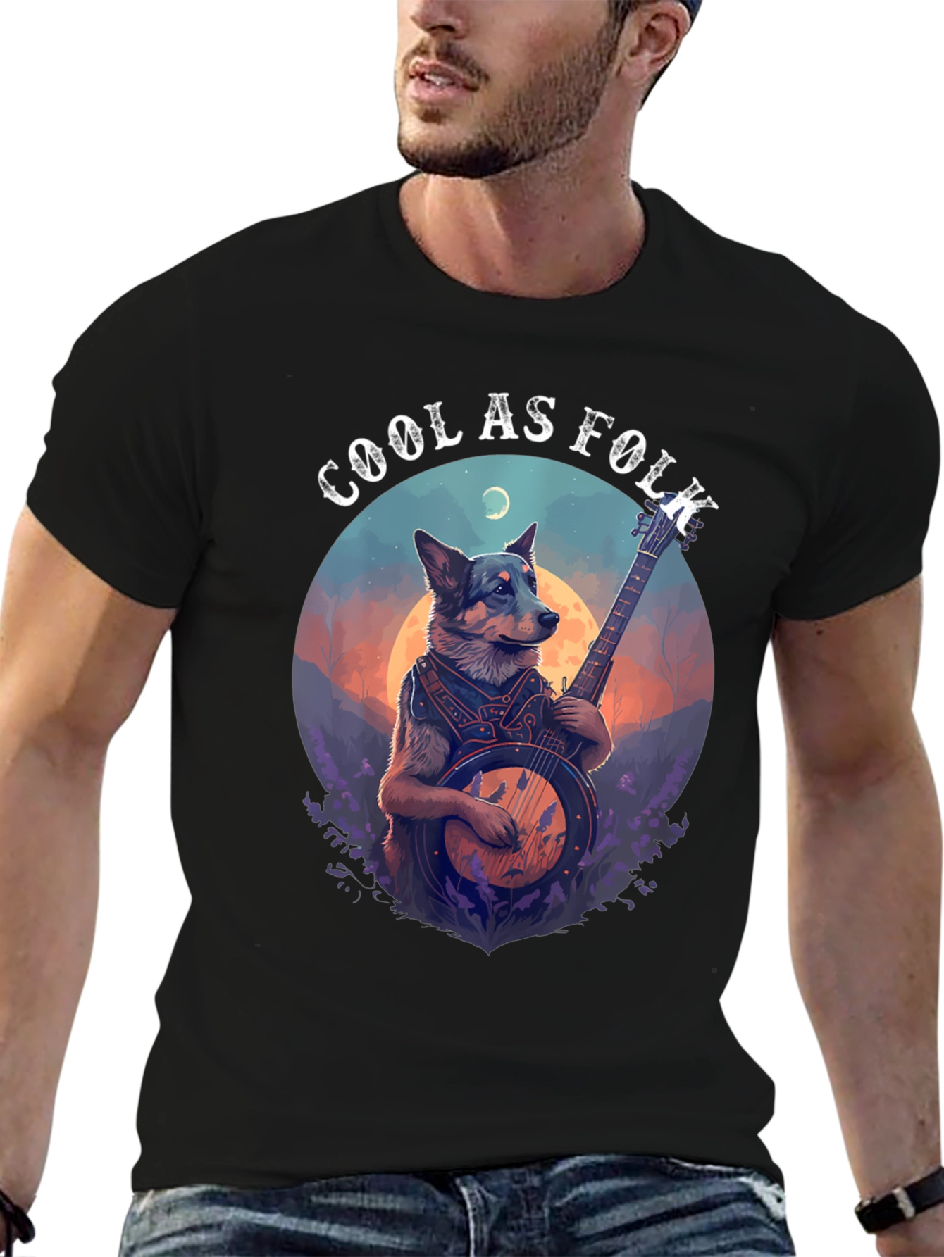 Cool as Folk Dog T-Shirt - Black