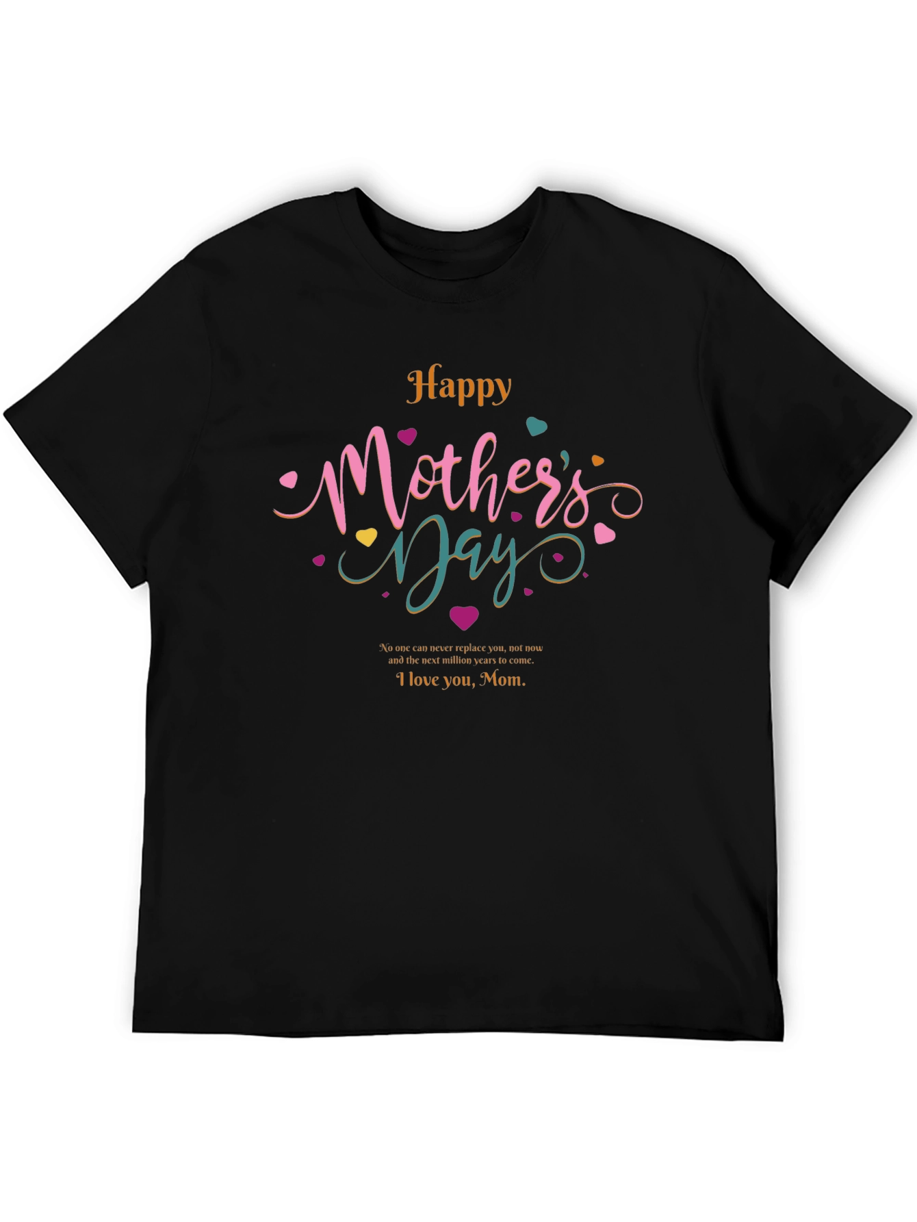 Happy Mothers Day T-Shirt - Black