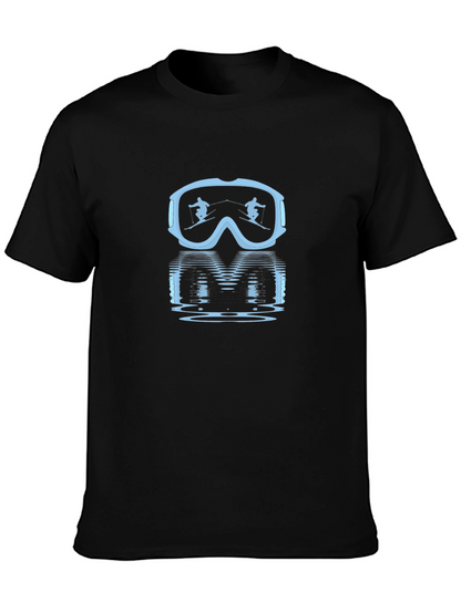 Ski Goggles Reflection Graphic Tee - Black