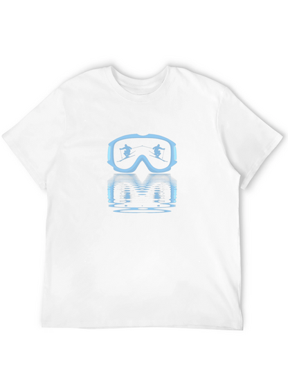 Ski Goggles Reflection Graphic Tee - Black