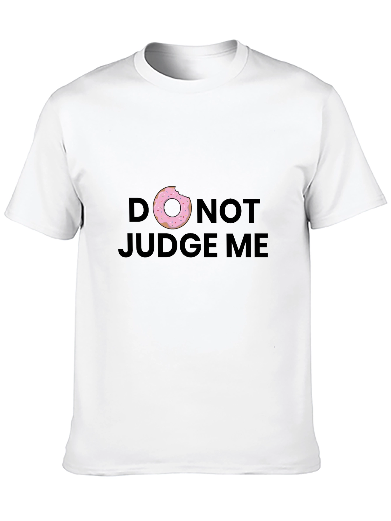 Donut Judge Me Graphic Tee - Black Cotton T-Shirt