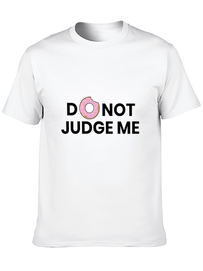 Donut Judge Me Graphic Tee - Black Cotton T-Shirt