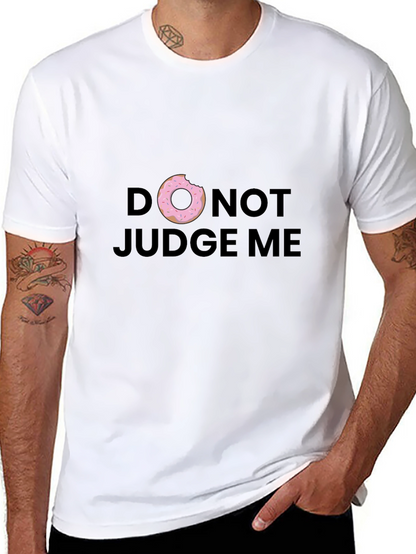 Donut Judge Me Graphic Tee - Black Cotton T-Shirt