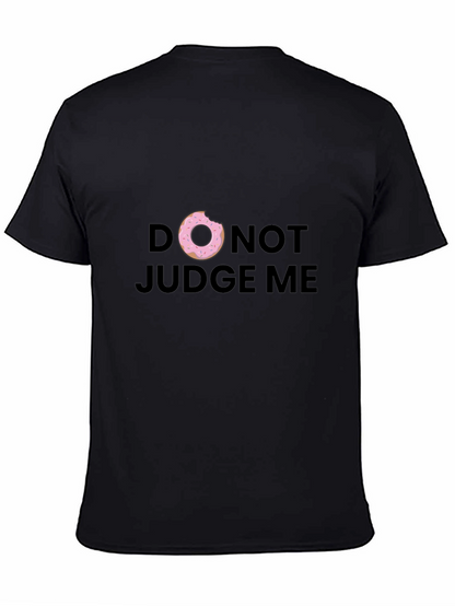 Donut Judge Me Graphic Tee - Black Cotton T-Shirt