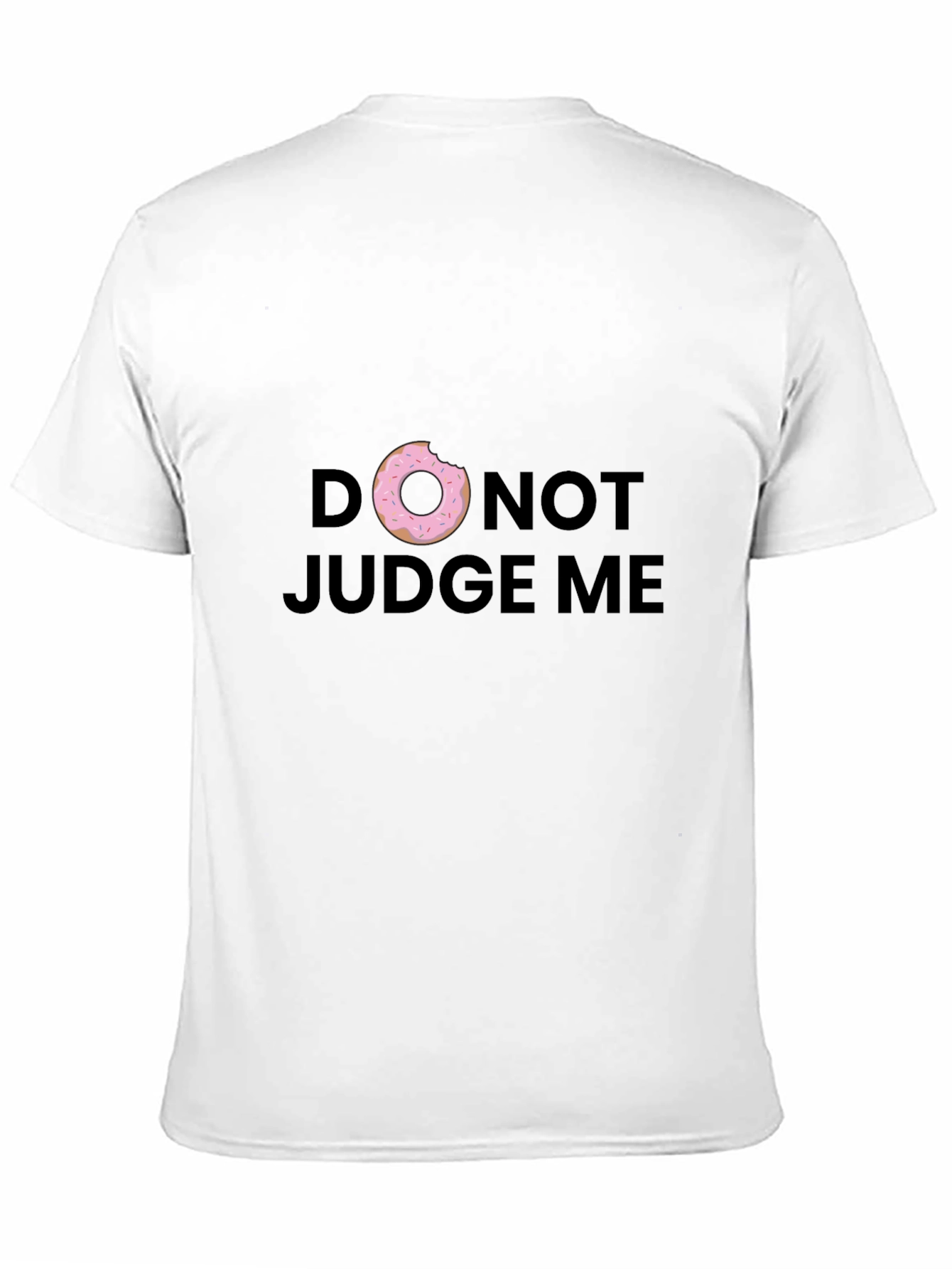 Donut Judge Me Graphic Tee - Black Cotton T-Shirt