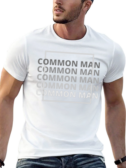 Common Man Graphic Tee - Black Casual Shirt