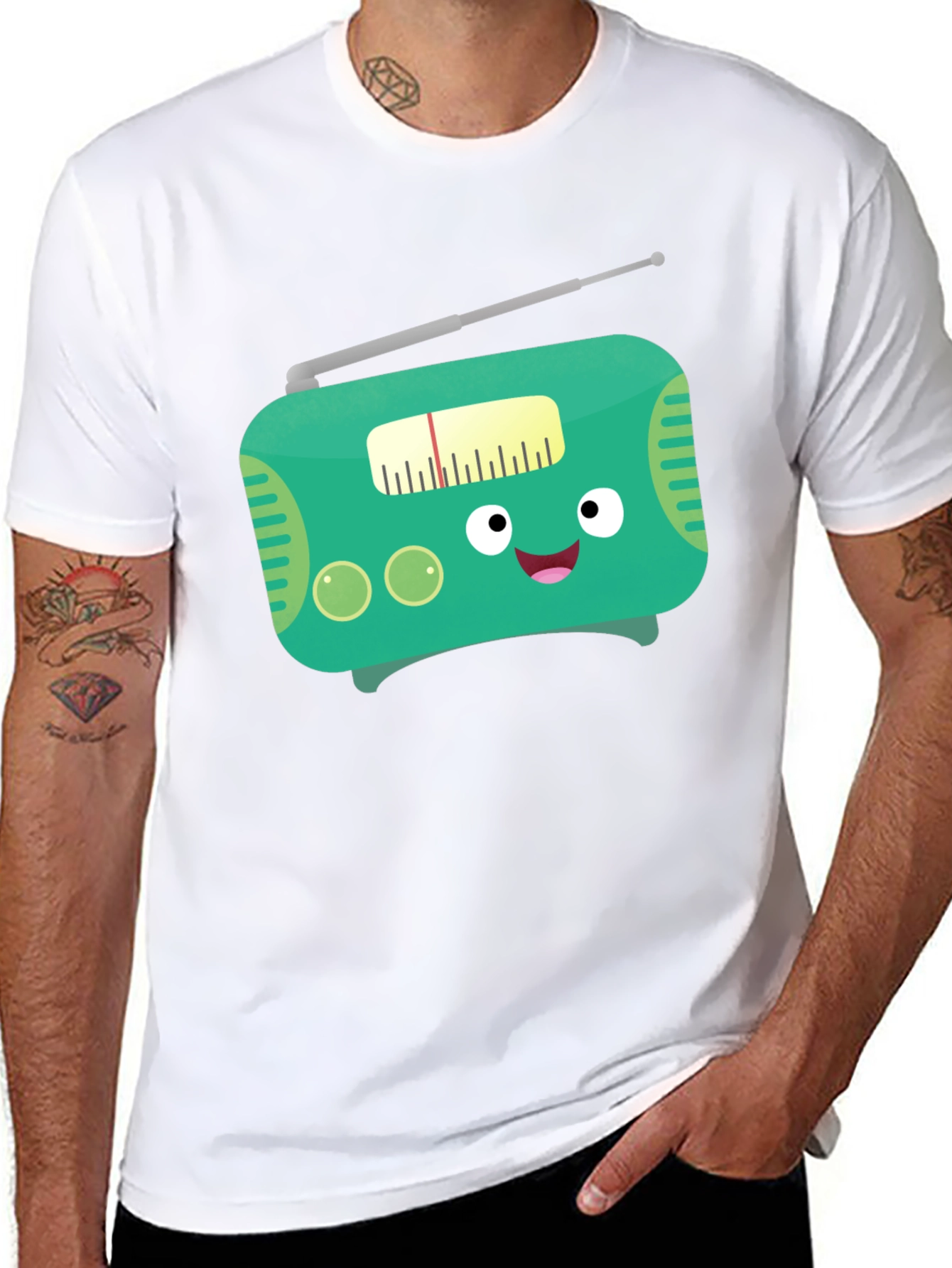 Funny Cartoon Radio Graphic Tee