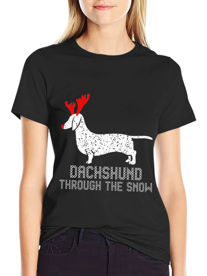 Dachshund Through The Snow T-Shirt