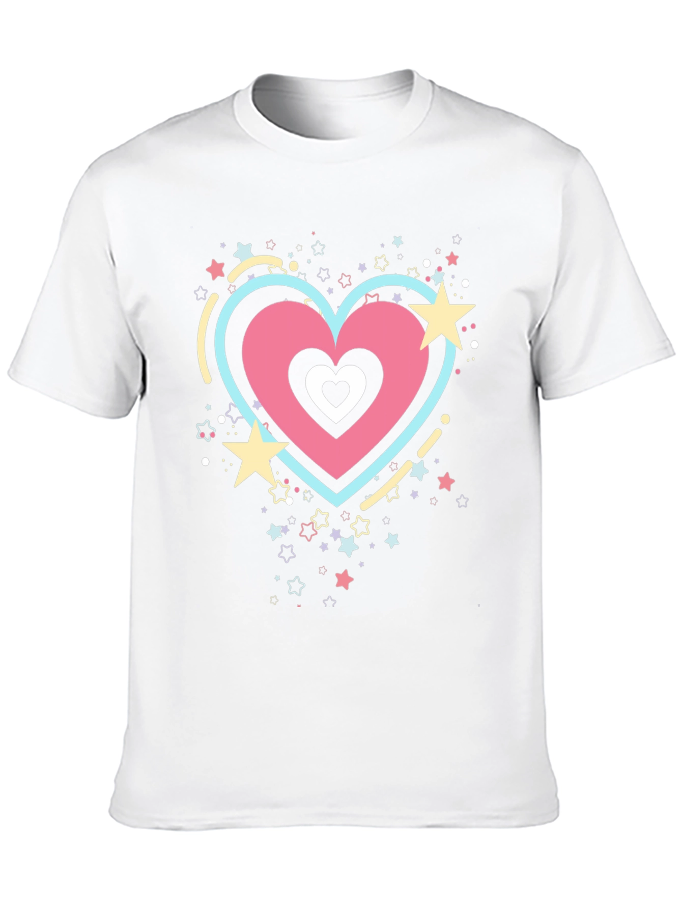 Heart & Stars Graphic Tee - Trendy Casual Style