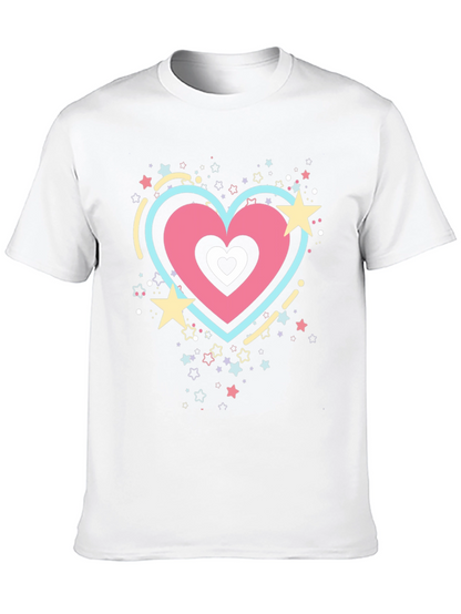 Heart & Stars Graphic Tee - Trendy Casual Style