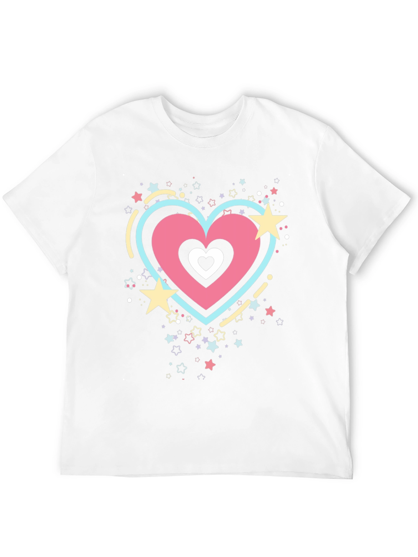 Heart & Stars Graphic Tee - Trendy Casual Style